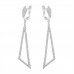1.25 ct Round Cut Diamond Chandelier Earrings in 14 kt White Gold